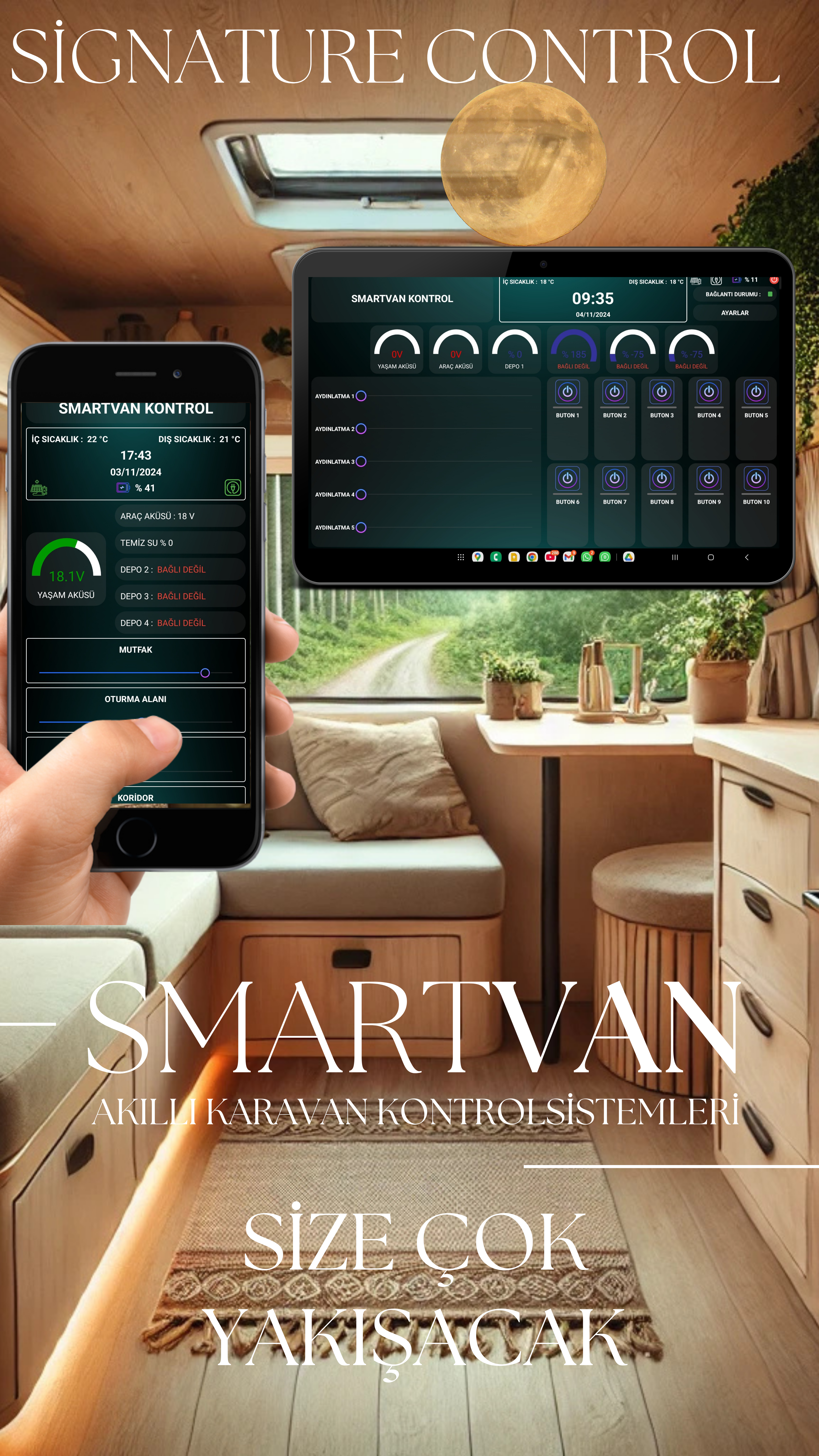 SMARTVAN SİGNATURE AKILLI KARAVAN KONTROL SİSTEMİ